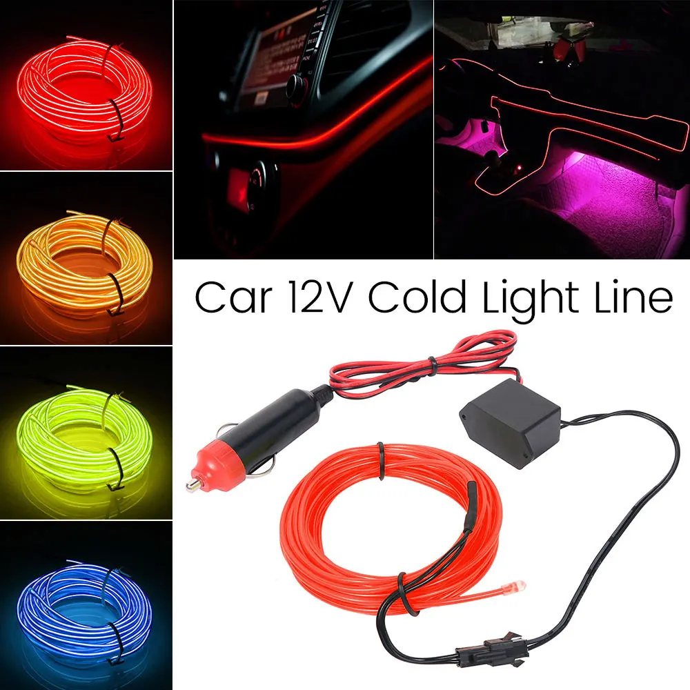 

Flexible Neon LED Luminous EL Harness with Rope Tube Car with Battery Box Cold Light