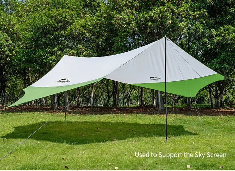 Naturehike на открытом воздухе 4-секционный складной 2 шт. 2,4 м навес палатка полюс тент стержень 2,4 м тент от солнца укрытие для тента