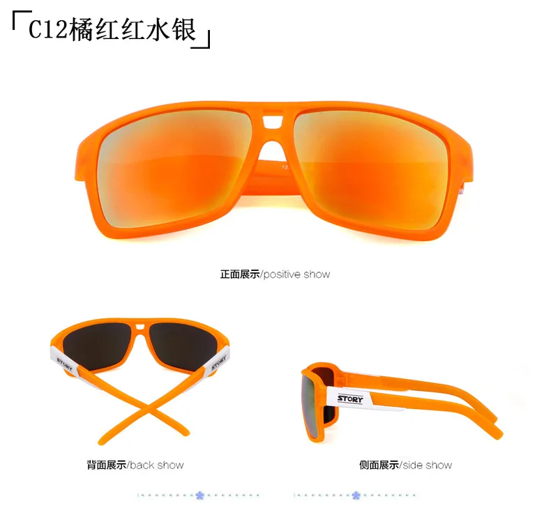 Кен солнцезащитные очки Кена блока мужские брендовые дизайнерские винтажные большие прямоугольные высококачественные очки для вождения oculos de sol masculino - Цвет линз: c12