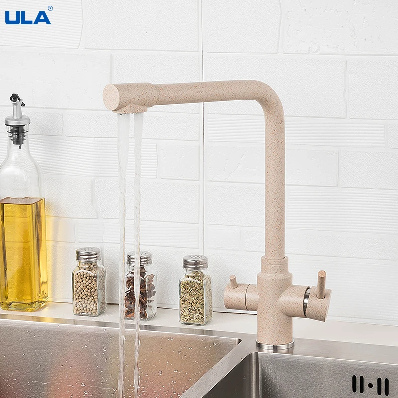 ULA Kitchen Mixer Tap Kitchen Filter 360 Degree Rotate Flexible Kitchen Faucet Hot Cold Water Sink Tap Faucet Drinking Water vintage kitchen sink