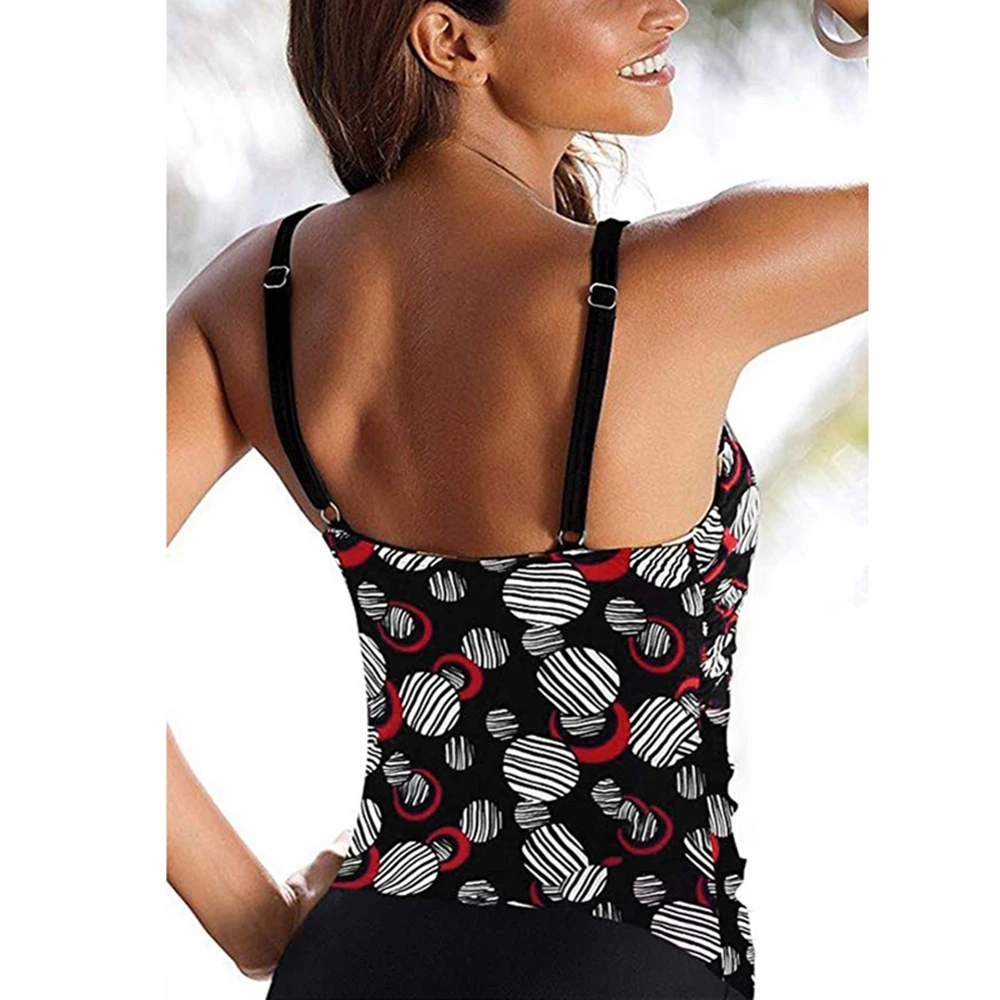 CPUTAN 2020 Women One Piece Swimsuit Tummy Control Swimwear Push Up Monokini Plus Size Bathing Suit Polka Dots Bodysuit Female