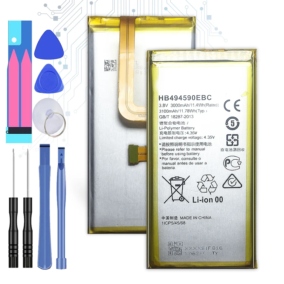 HB494590EBC Replacement Battery For Huawei Honor 7 Glory PLK-TL01H ATH-AL00 PLK-AL10 Bateria 3000mAh +Tracking Number | Мобильные