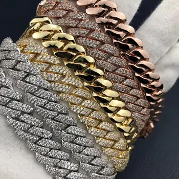 

2020 hip hop high quality new design bling cubic zirconia diamond miami iced out chain