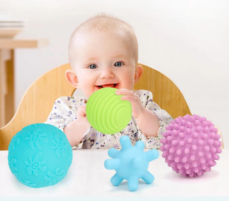 Для детей 0-2 лет, сенсорный мячик для рук, мягкий резиновый Массажный ...