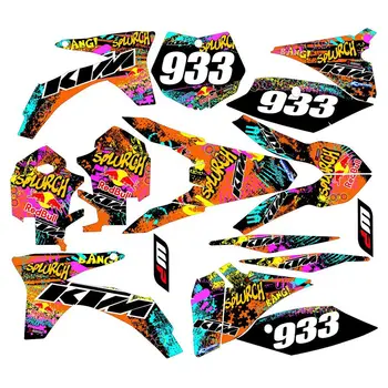 

New Full Graphics Decals Stickers Custom Number Name 3M Matte Waterproof For KTM SX SXf 125 150 250 350 450 2011 2012