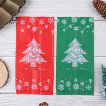 

50 Pcs New Fashion Christmas Gift Bags Package Bag Xmas Gift Decor Christmas Tree Candy Bag Festival Party Decoration