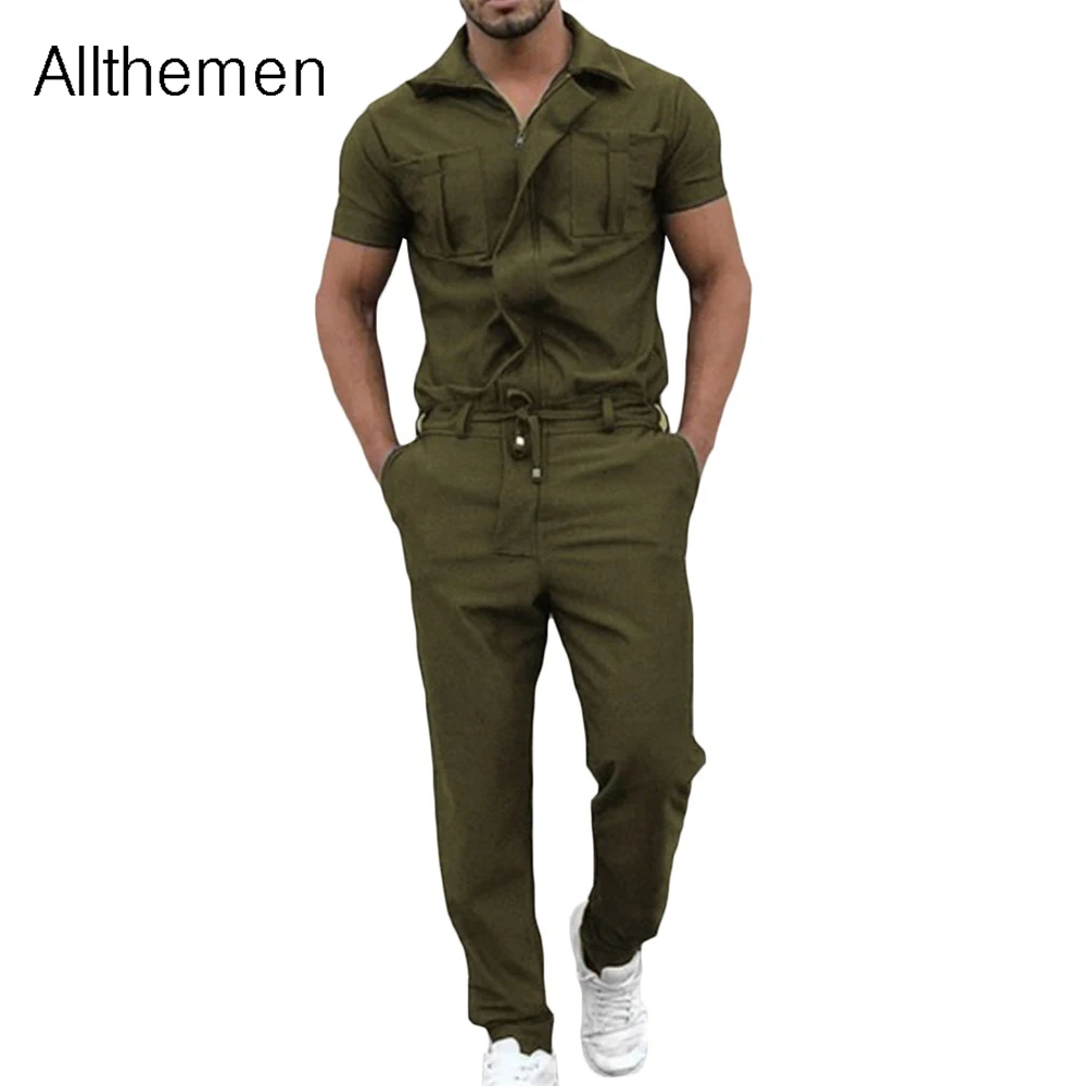 Комбинезон Allthemen мужской повседневный уличная одежда винтажный однотонный