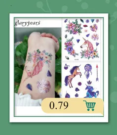 Glaryyears 1 лист реалистичные близкие к реальной татуировки водонепроницаемые полуперманентные тату-наклейки сексуальные маленькие боди-арт поддельные для мужчин и женщин