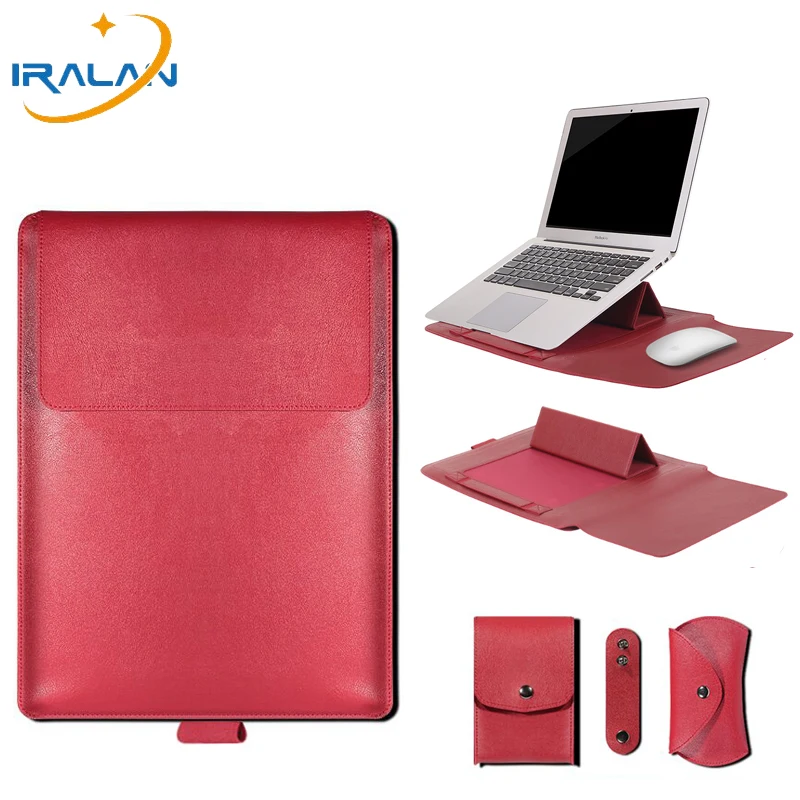 Ультратонкий многофункциональный PU кожаный чехол для ноутбука для Macbook Air 13 retina 11 Pro 15 чехол с подставкой для ноутбука
