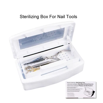 

Nail Sterilizer Tray Disinfection Pedicure Manicure Box Nails Art Boxes