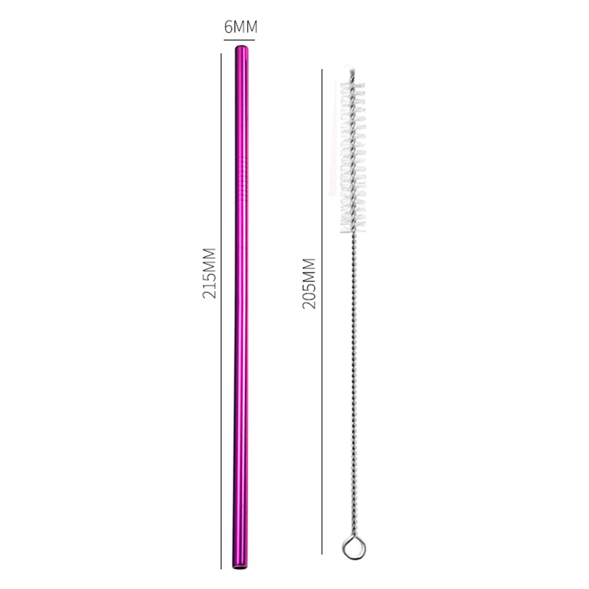 Eco-Friendly Reusable Stainless Steel Drinking Straw with Cleaning Brush, Dishwasher Safe