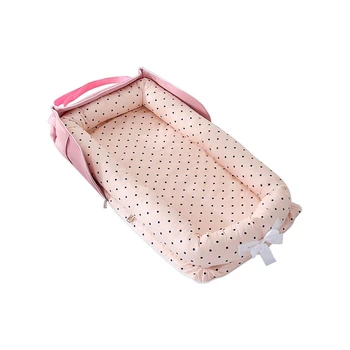 

Portable Baby Lounger Nest Bed for Baby Infant Travel Bed Cotton Cradle Crib Newborn Bedside Bassinet Cosleeper for Baby