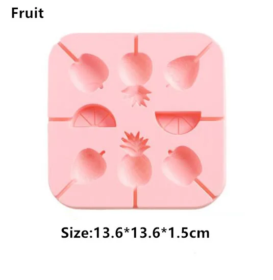Fruit Лев Слон леденец плесень шоколадные конфеты силиконовые формы для выпечки цветок животных формы украшения торта помадка инструменты для изготовления - Цвет: Fruit