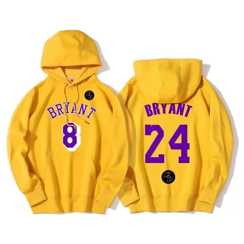 Men Hoodies Basketball Fans Bryant 8 24 Sports Print Sweatshirts Crewneck Sportswear Hooded Casual Tops Spring Pullover
