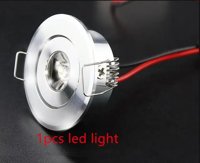 1pcs led light Светодиодный мини-прожектор 1,5 Вт DC12V Потолочный светильник адаптер диммер для дома, офиса, кухни витрина шкаф декоративный свет - Испускаемый цвет: 1pcs led light