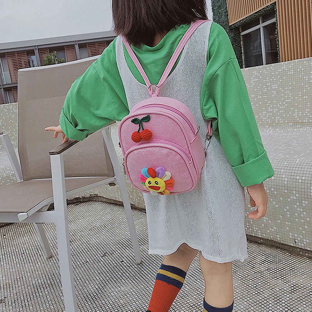Plush Backpacks Kids Baby Sequin Backpack Cartoon Animal Bag Children Girls Boys Soft School Bag