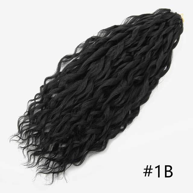 YxCherishair Afro Curls Synthetic Crochet Hair Braids Yaki Kinky Soft Ombre Loose Wave Braiding Hair Extensions 18 inches Black #1B
