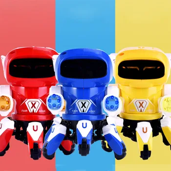 

New Electric Six-claw Robot Toy Arming Swing Dancing Fish Small Music Children Shaking Toys With Lights for Kids