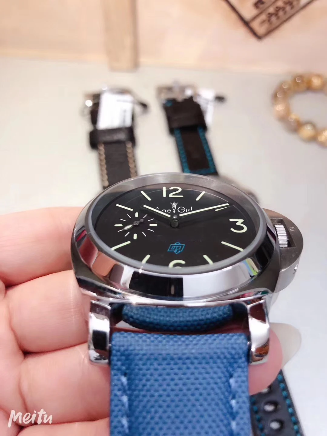  Luxury Brand New Men Automatic Mechanical Stainless Steel Watches Silver Black Blue Canvas Leather 