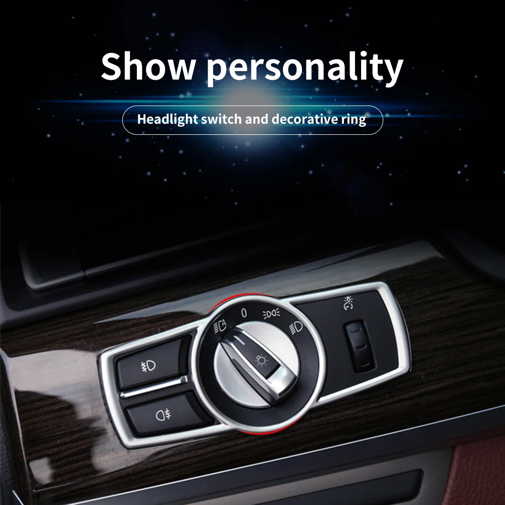 

Headlight fog lamp switch cover trim sticker LHD RHD for BMW F10 F01 F30 E60 E90 front adjust light headlamp lamp power switch