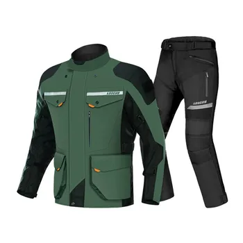 

Cycling Motorcycle Sets Jackets Waterproof Windproof Motor Coat Riding Racing Motocross Clothing Protective Gear Set Armor