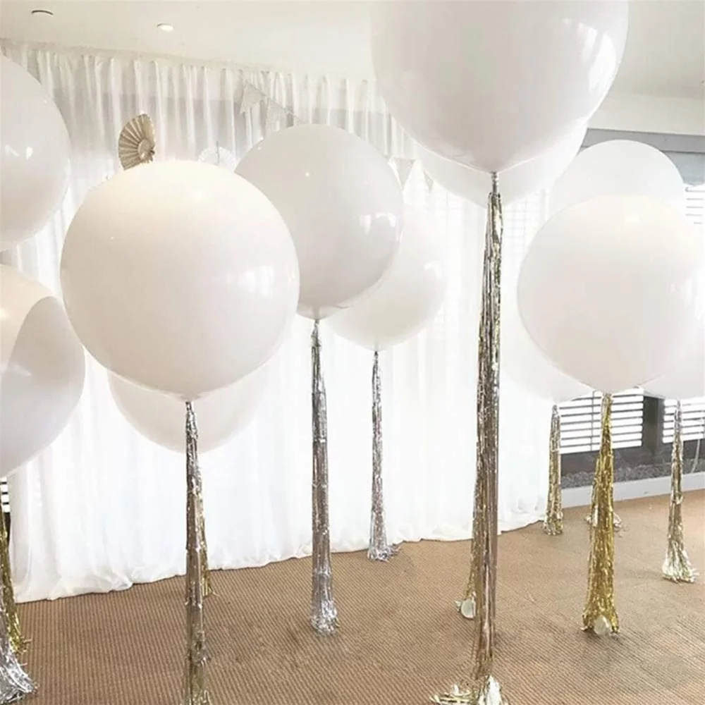 

Giant White Round Balloons 18/36 inch Wedding Macaron Baloes Arch Backdrop Photography Decoration
