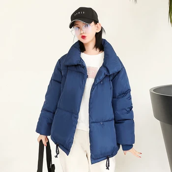 

2020 Autumn Winter Women Jacket Casual Solid Cotton Irregular Coat Thicken Warm Women Outwear Parkas