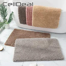 2 Sizes Non-Slip Bath Mats Thicken Super Absorbent Shower Bathroom Carpets Soft Toilet Bathtub Floor Mat Fluffy Rug 5 Colors