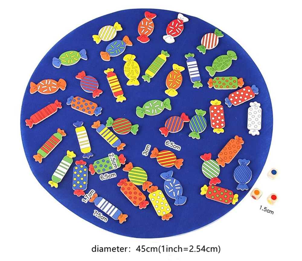 Деревянная детская обучающая игрушка-головоломка, настольная игра, шахматы с памятью, подходящая игра в форме конфет, обучающая игрушка-головоломка