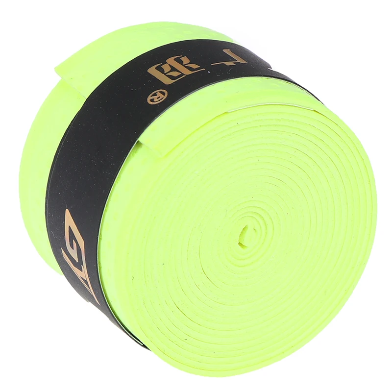 Сухой противоскользящая влагопоглощающая намотка на теннисную ракетку для впитывания пота, Ластики для ракеток теннис ручки для бадминтона Вибрация ракетки хватом сверху по заказу,, спортивный - Цвет: fluorescence green