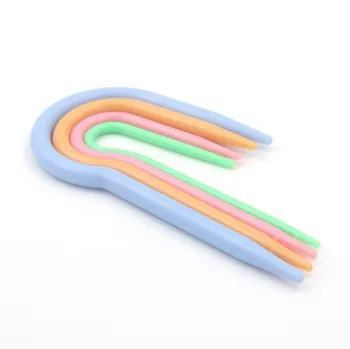 

4Pcs/Set Scarves Sweater Knitting Needles U-shaped Curved Needle Export Knitting Twist Pin Plastic Twist-pin Weave Tool