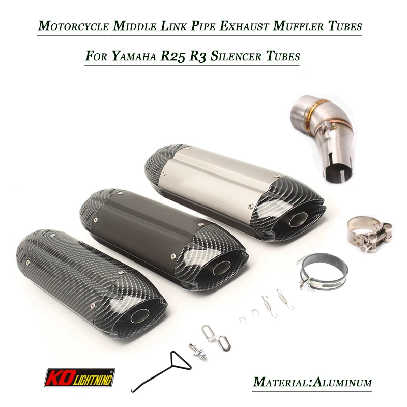 

Motorcycle Delete Replace Original Silencer Lossless Refit Escape For Yamaha R25 R3 Middle Pipe Exhaust Muffler Pipe Set System