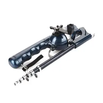 

Fish Pole Durable Practical Black Carbon Steel Fishing Rod Reel Bonding Tools Telescopic Pole Folding Fishing Rod