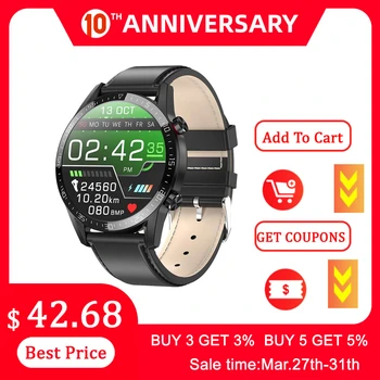 

Bluetooth Call Men Smart Watch IP68 ECG Health Tracker Smartwatch Smartwatch For Huawei Xiaomi Multiple Dials Sport Watch