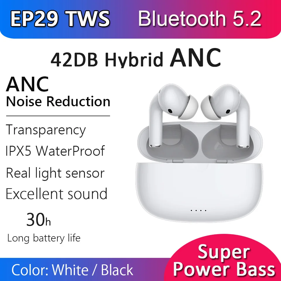 Беспроводные наушники EP29 TWS с активным шумоподавлением Bluetooth 5 2 Eaphone iPx5