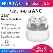 EP29-auriculares TWS inalámbricos con cancelación activa de ruido, 30 DECEBEL ANC, Bluetooth 5,2, Eaphone iPx5, resistentes al agua, 30h de autonomía