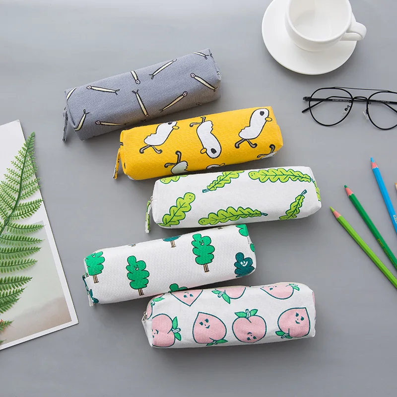 

Pencil Case New Concise School Pencil Bag For Girls Boys Gift Canvas Pencilcase Kawaii Stationery Office Supplies Wholesale YF