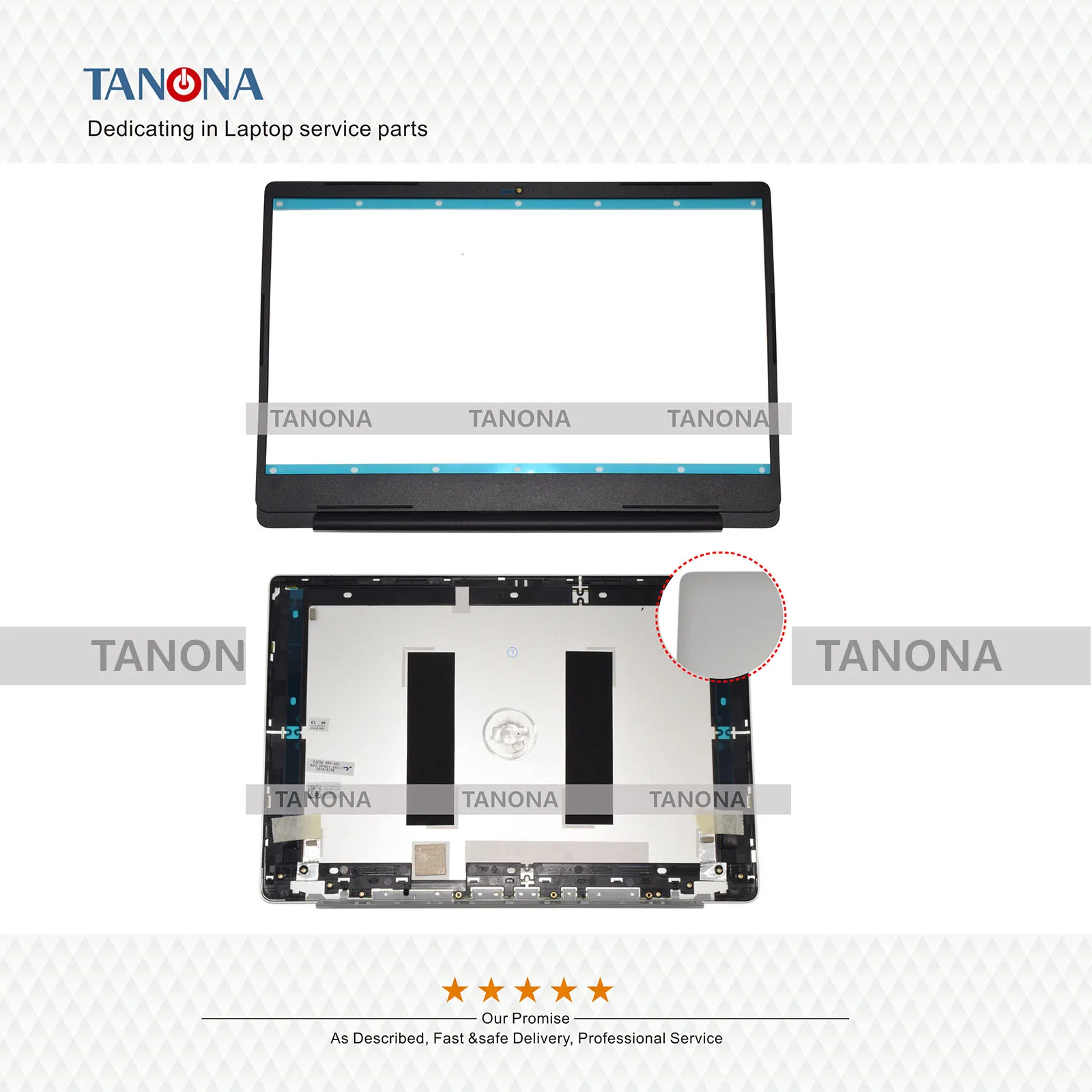 Оригинальная новая 0TVPMH 0V9NV4 для Dell Inspiron 15 5580 15," ЖК-дисплей задняя крышка сверху чехол+ ЖК-дисплей Передняя рамка Крышка