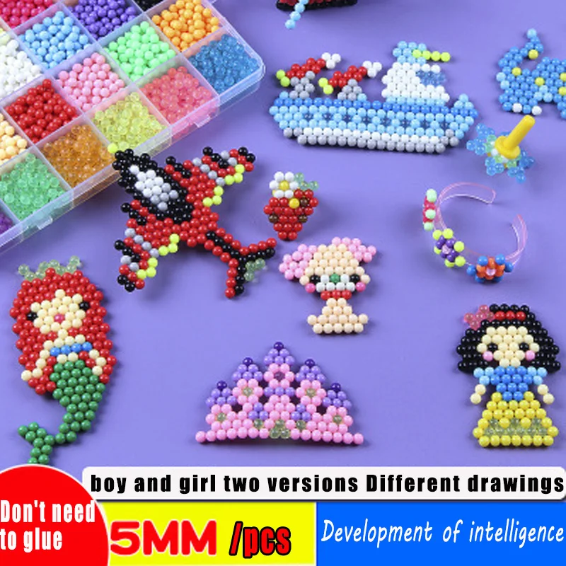 

30 color 6000 pcs Water mist magic bead DIY Educational Toys puzzle Building blocks For Children Intelligence development Gifts
