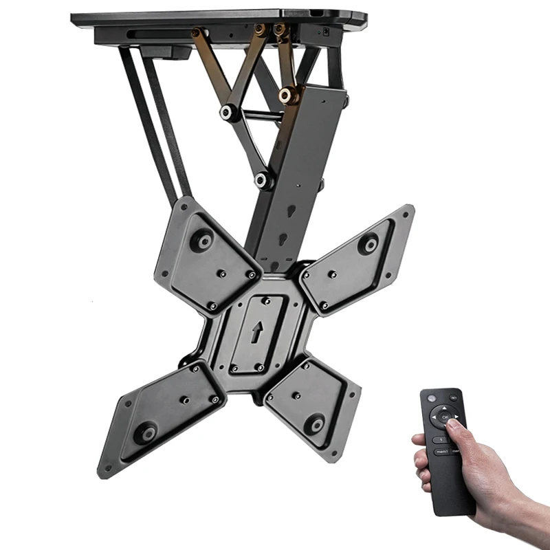 2355inchTVBracketElectricLiftCeilingSmartRemoteControl