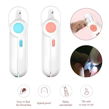 

Professional Pet Toe Care Stainless Steel Dogs Cats Claw Nail Clippers Cutter Nail File Portable Scissors Trim Nails Pet Product