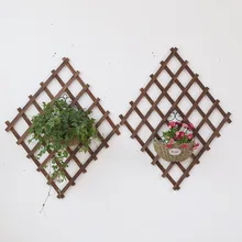 Настенное комнатное растение стойки перила для ограждения мостов Складные Гибкие сетки для альпинизма ротанга держатель деревянный садовый Декор Крытый завод Стенд