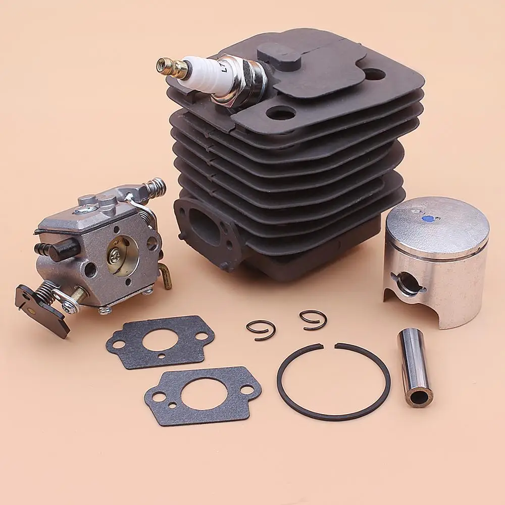 

39mm Cylinder Piston Carburetor Kit For Chinese Chainsaw 3800 38cc Spark Plug Gasket Replace Part
