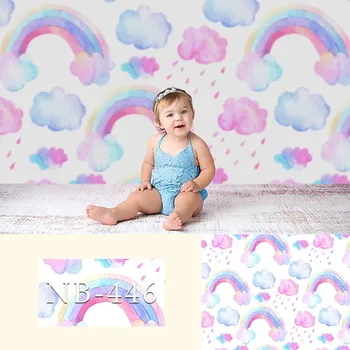 

Rainbow Cloud Newborn Children Backdrop Photography Baby Shower Background Birthday Photocall backdrop