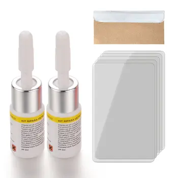 

2pcs Auto Windshield Glass Chips Crack Resin Glue Universal Car Window Repair Kit Car Window Repair Polishing Fix Kit