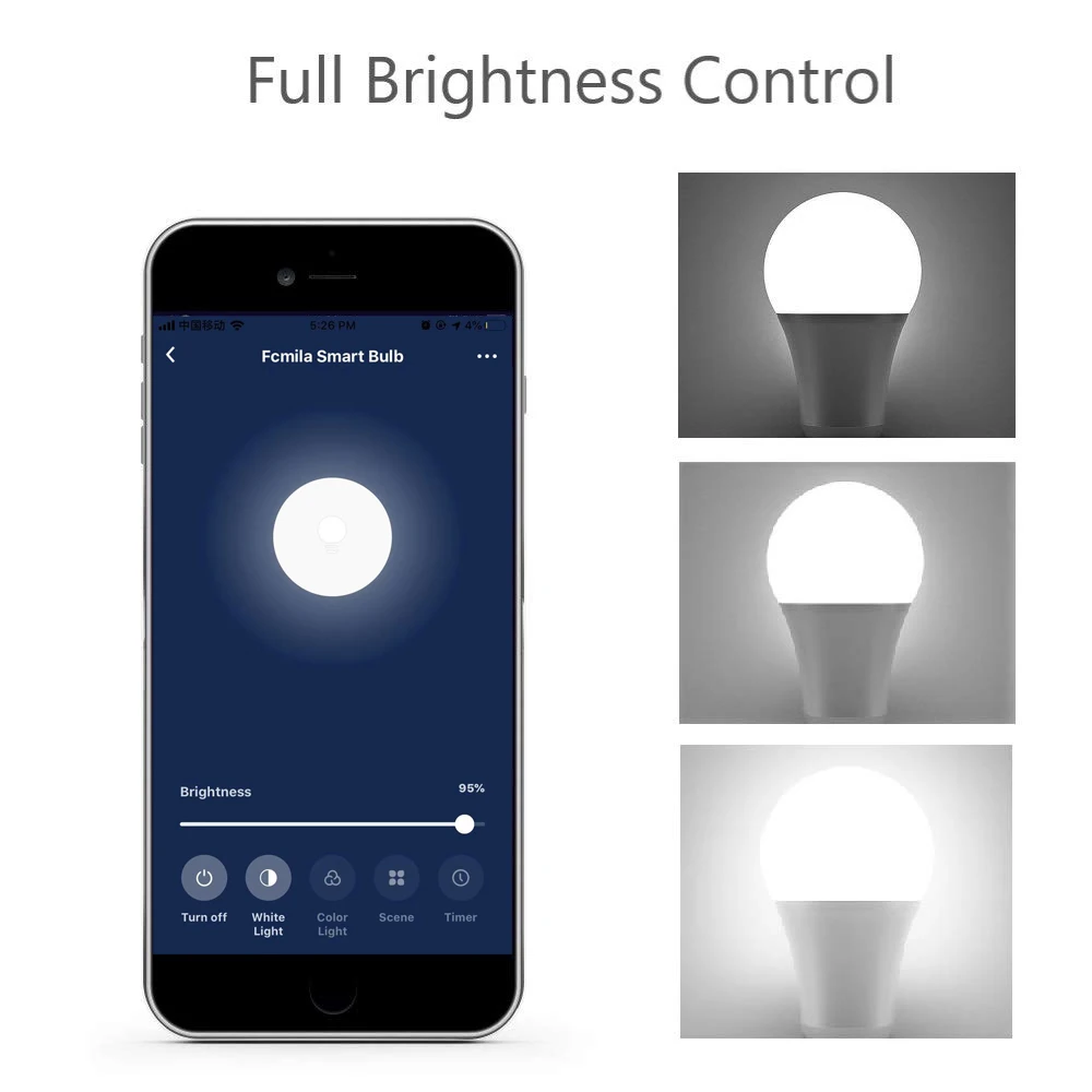 E27/B22/E26/E14 умная лампа RGB светодиодный Wi-Fi светильник для Android Apple дистанционное управление дома