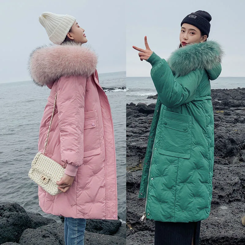 

2019 new winter Korean cotton clothing tooling female long section loose light student cotton coat size: M-3XL
