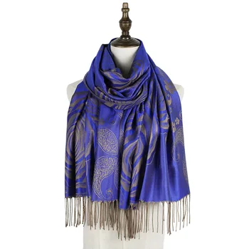 

Ladies Pashmina Jacquard Scarf Rayon Fringe Foral Wraps Shawls Women Tippet Capelet Vimpa Neckerchief