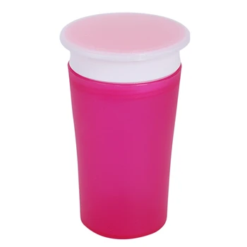

360 Trainer Cup with handles, rose red/Orange,2 Count