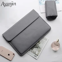 Сумка для ноутбука из искусственной кожи для женщин и мужчин с матовым рукавом 15,6 Для Macbook Air 13 Pro 11 12 14 15 чехол для Xiaomi notebook Cover